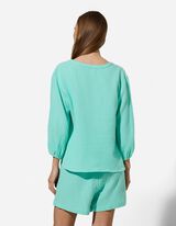 Bluse - einfarbig - Hellblau