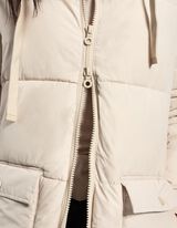 Dygsniuotas paltas - Atstumia vandenį - smelio spalvos