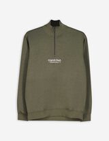 Sweatshirt - Troyer - dunkelgrün
