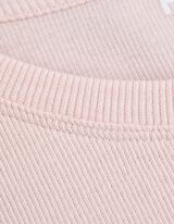 T-Shirt - Gerippt - rosa