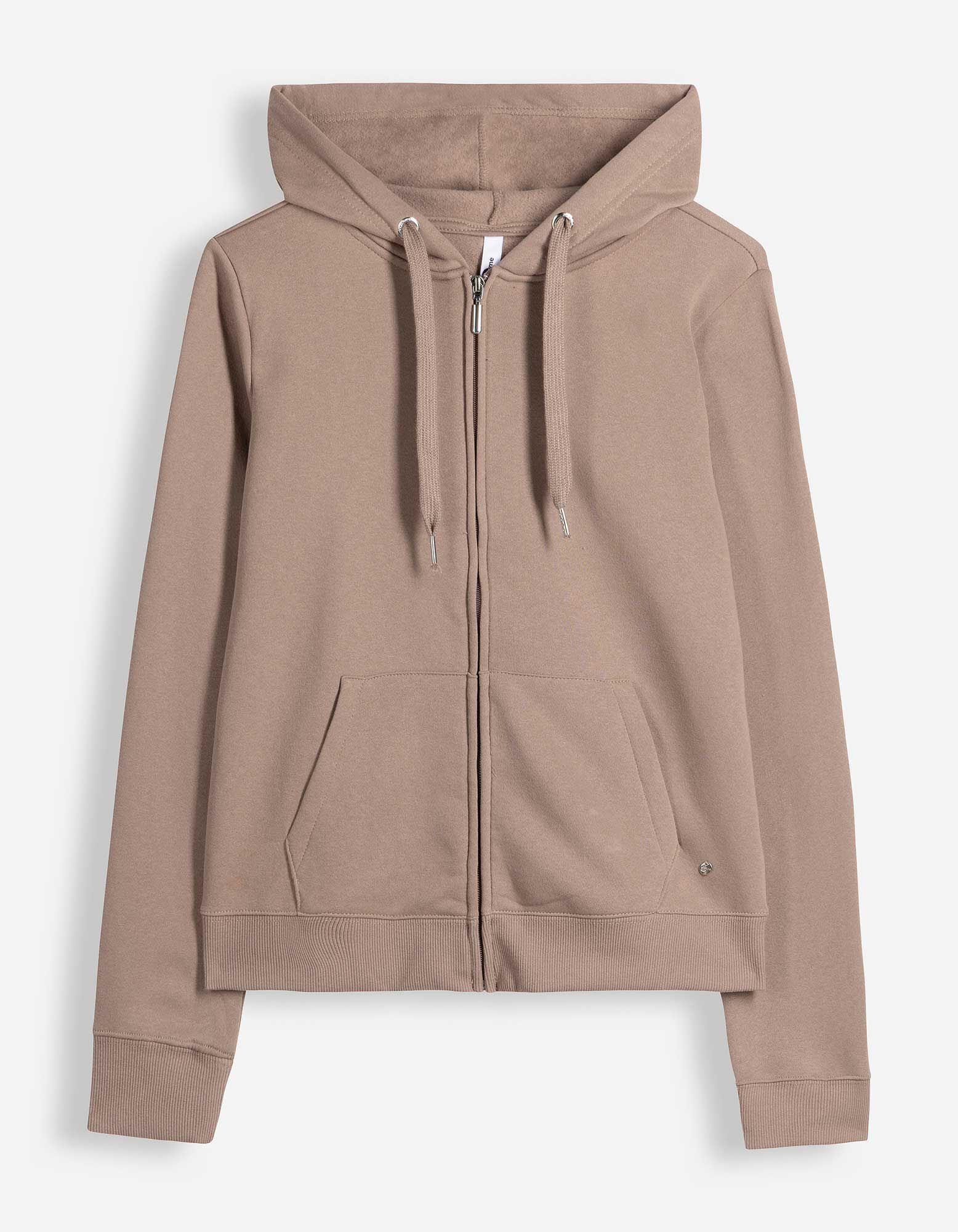 Sweatjacke - Regular Fit - Braun