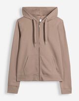 Sweatjacke - Regular Fit - Braun