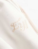 Jogginghose - Kontraststreifen - wei&szlig;