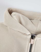 Felpa aperta - Tasca a marsupio - beige