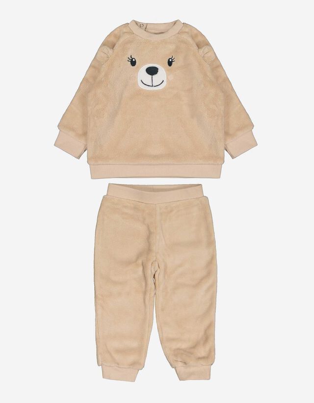 Set maglia + pantaloni - Ricami - beige