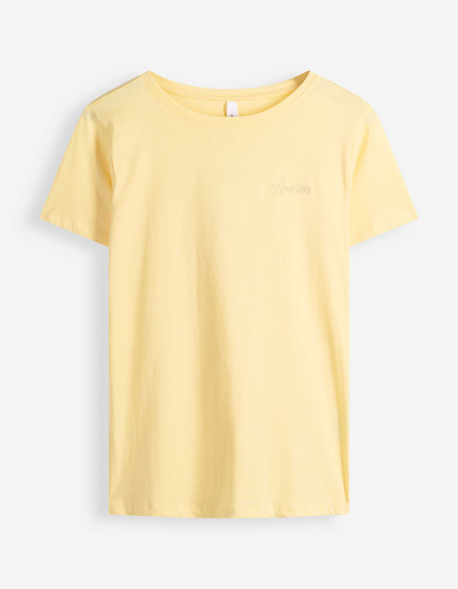 T-shirt - Borduursels - geel