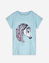 T-shirt - Glitterprint - lichtblauw