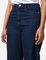 Džinsai - tamsiai mėlynas džinsinis audinys - tamsiai melynas