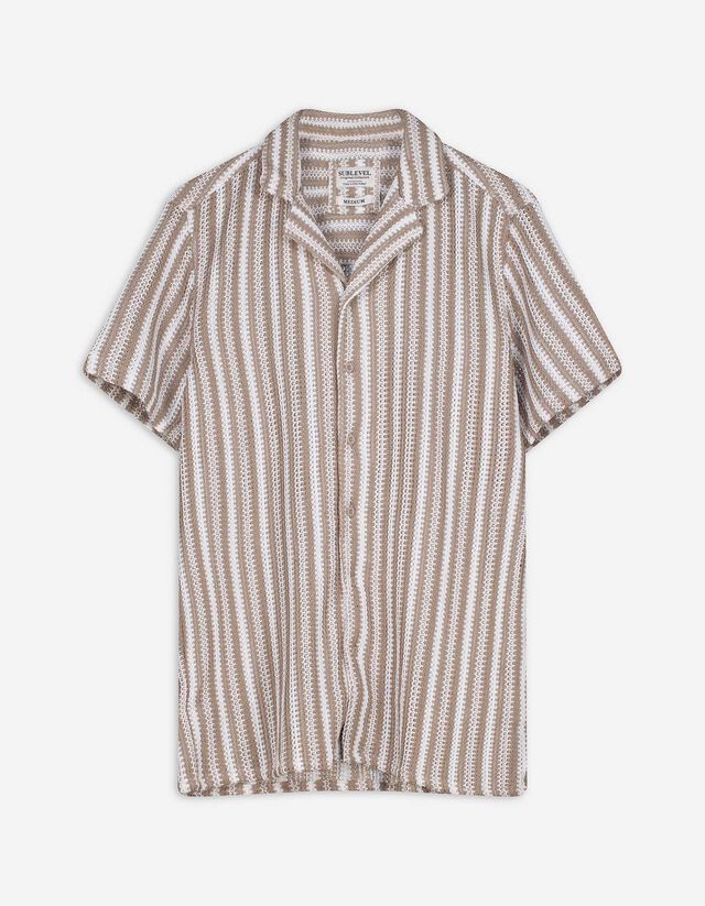 Hemd - Streifen - beige