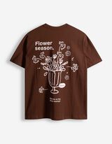 T-Shirt - Print - hellbraun