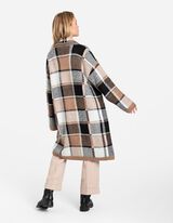 Hosszított kardigán - Gyapjú megjelenés - barna