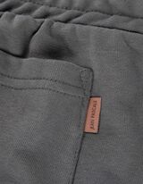 spodnie joggingowe - naszywka z logo - ciemny szary