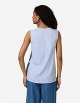 Blusentop - Allover-Print - Hellblau