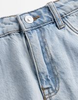 Jeansshorts - Herzen - hellblau