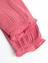 Set iz obleke in pajkic - Muslin - svetlo rdeca