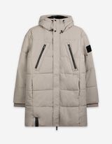 Mantel - Kapuze mit Tunnelzug - grau