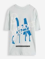 Tričko - Nadměrn&yacute; střih Oversized Fit - svetle  modra