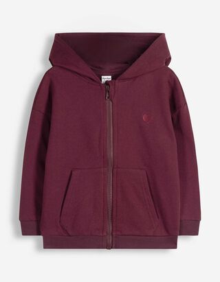 Sweatjacke - Applikation - Dunkelrot