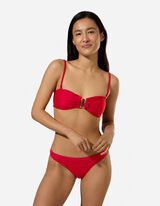 Bikinitop - Metallic-Details - Rot