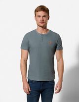 T-Shirt - Knopfleiste - t&uuml;rkis