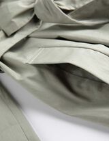 Trenčkot - Opasok na previazanie - tmavozelena