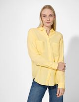 Bluse - einfarbig - hellgelb