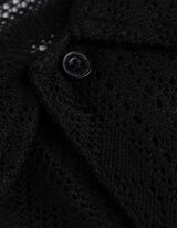 Košile - Perforovaný úplet - cerná