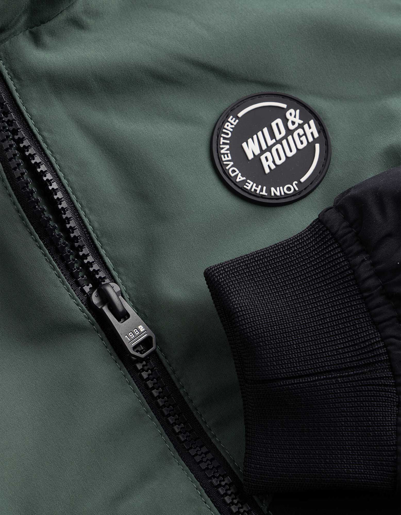 Windbreaker - Color-Blocking - Dunkelgr&uuml;n