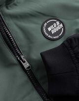 Windbreaker - Color-Blocking - Dunkelgr&uuml;n