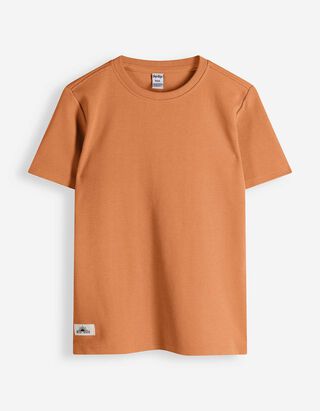 T-Shirt - Rundhals-Ausschnitt - orange