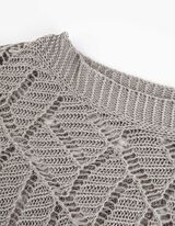 Pulover de tricot - Amestec de bumbac - Verde inchis