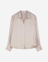 Camicia blusata - Raso - bianco