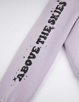 Sweatshirt - Print op rug - lila