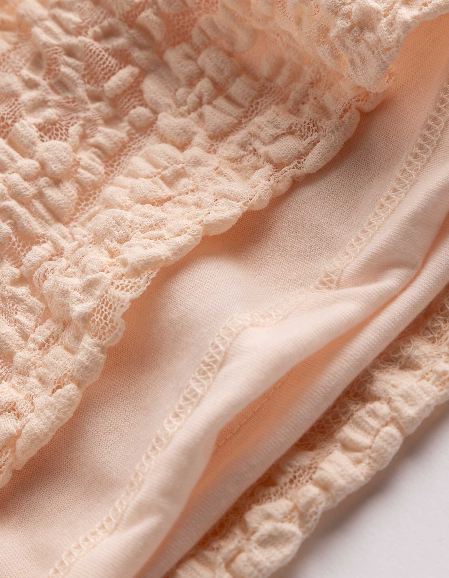 T-shirt - Dentelle - rose