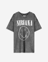 T-shirt - Nirvana - ciemny szary