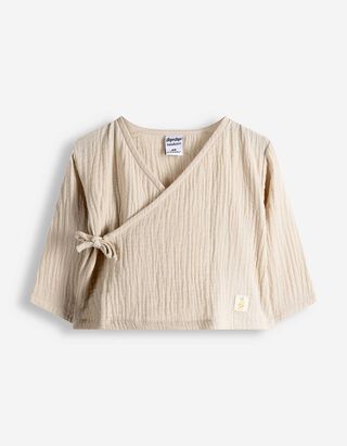 Cardigan - Mousseline - Beige