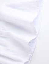 Fustă &icirc;n linie A - Amestec viscoză - Alb