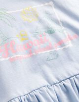 Kleid - Print - hellblau