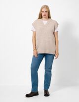 Pullunder - einfarbig - Beige