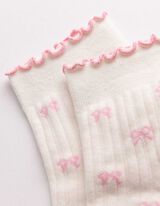 Socken - Schleifen - wei&szlig;