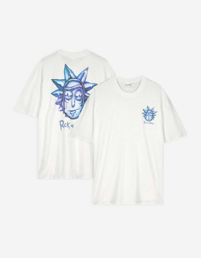 Tričko - Rick a Morty - bezova