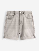 Jeansshorts - Mom Fit - grau