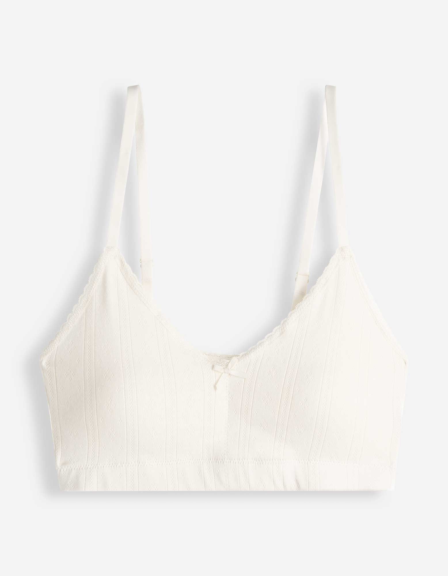 Bustier - Pointelle - wei&szlig;