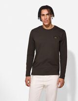 Langarmshirt - einfarbig - dunkelgr&uuml;n