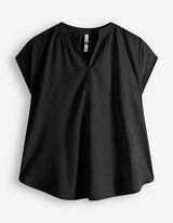 Blusenshirt - einfarbig - schwarz