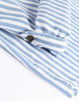 bluzka koszulowa - dekolt serafino - niebieski