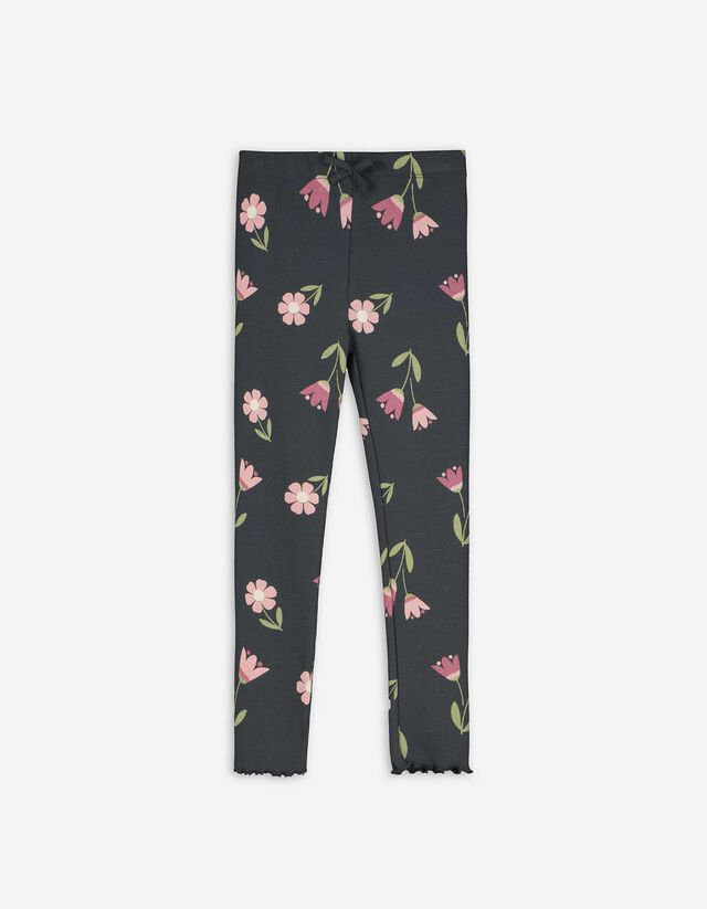 Leggings - Gerippt - dunkelgrau