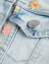 Jachetă din denim - Broderie - Albastru deschis