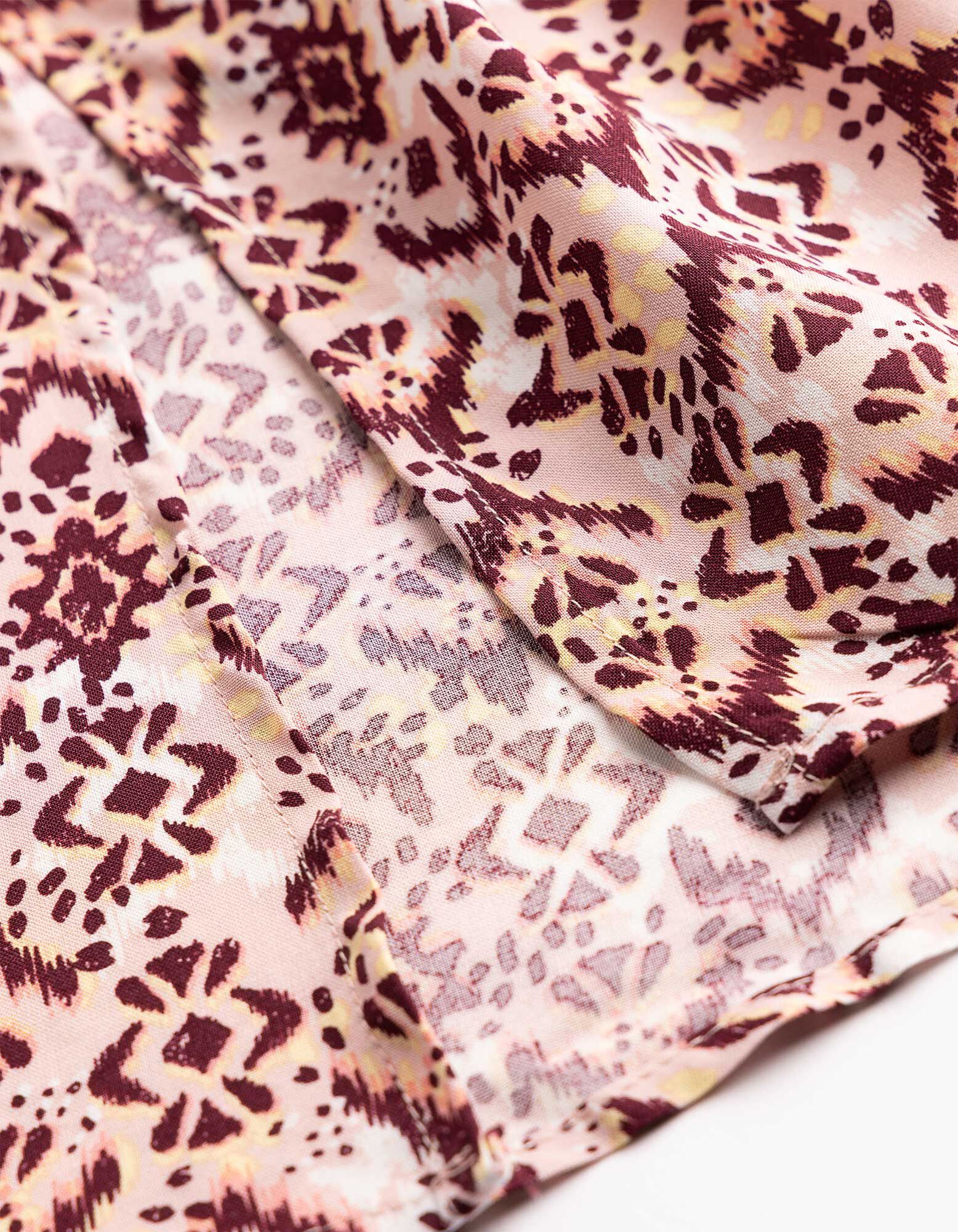 Robe maxi longueur - Fente lat&eacute;rale - ros&eacute; tendre 