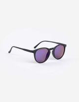Sonnenbrille - rund - schwarz